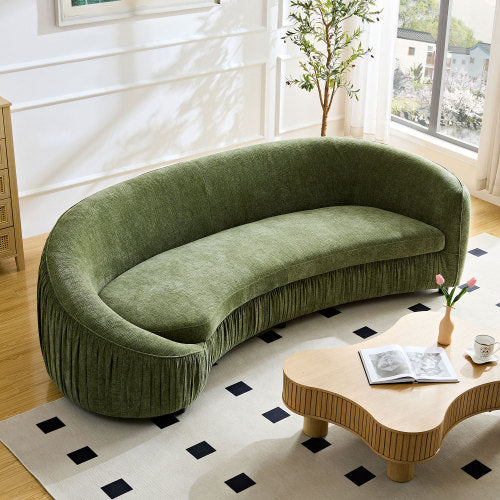 Asymmetric wraparound sofa