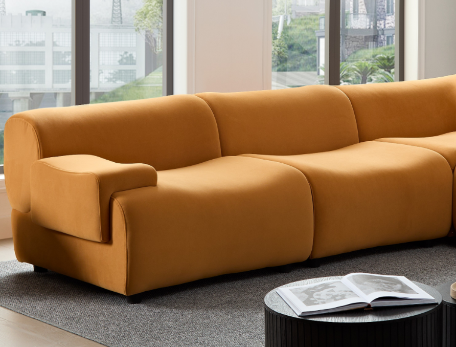 Bamboo Like Sectional Sofa