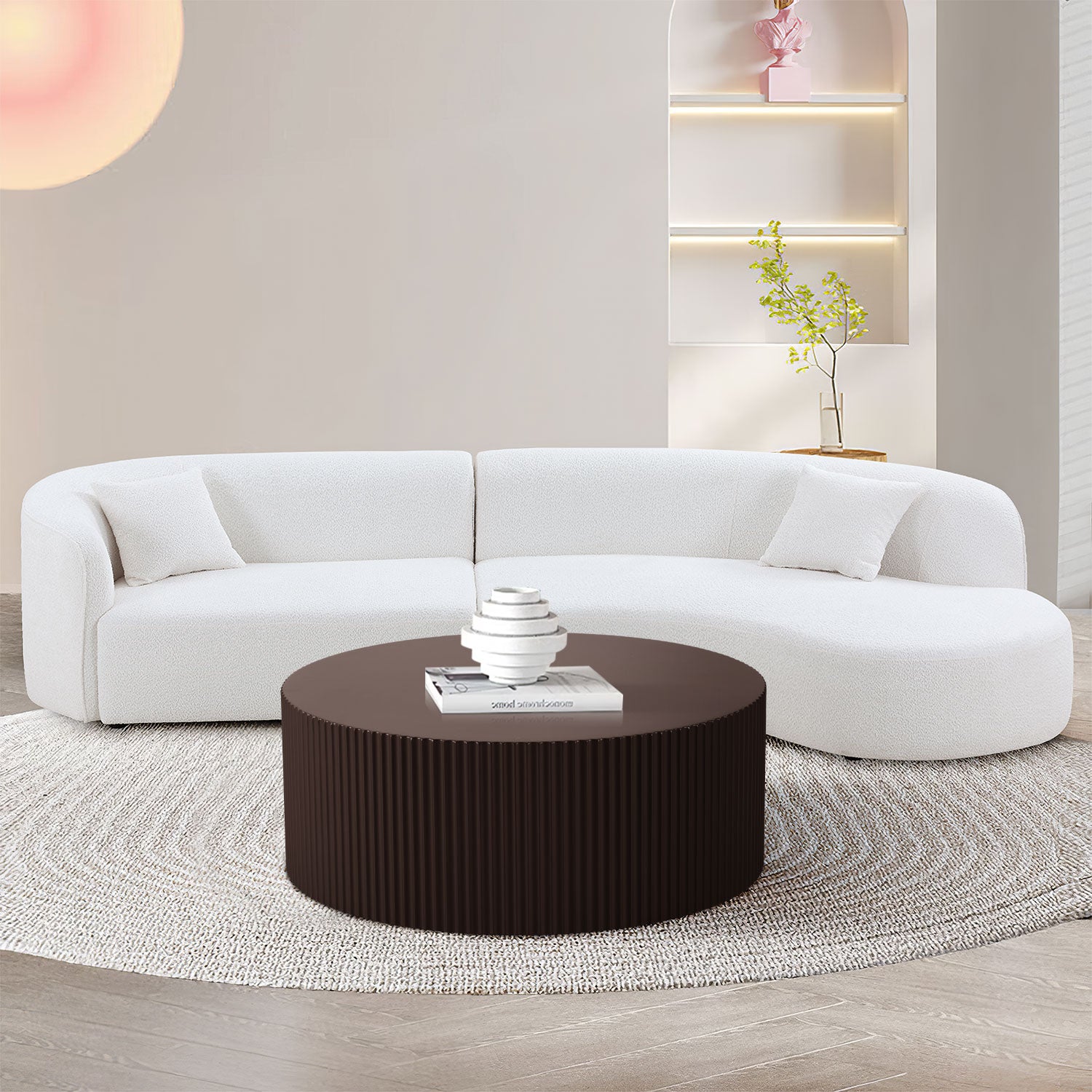Sleek and Modern Round Coffee Table