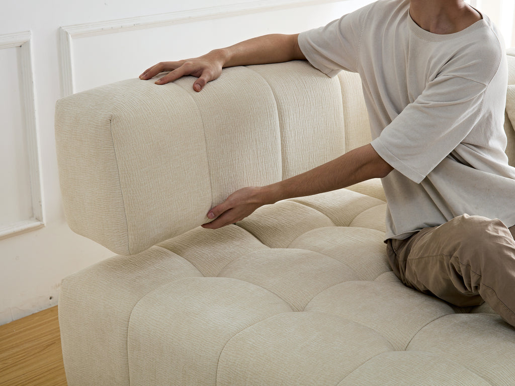 Modern Piano Key White Sofa