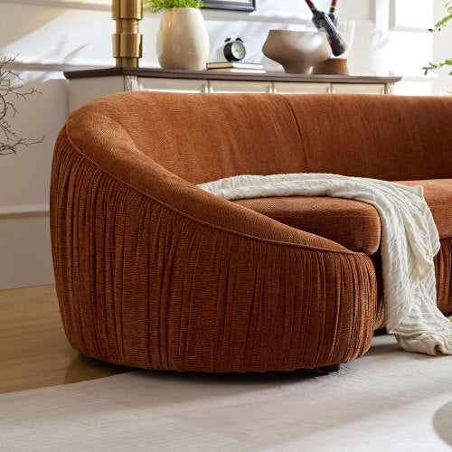 Asymmetric wraparound sofa