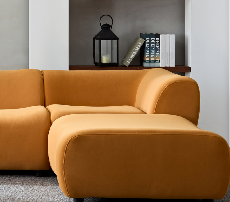 Bamboo Like Sectional Sofa
