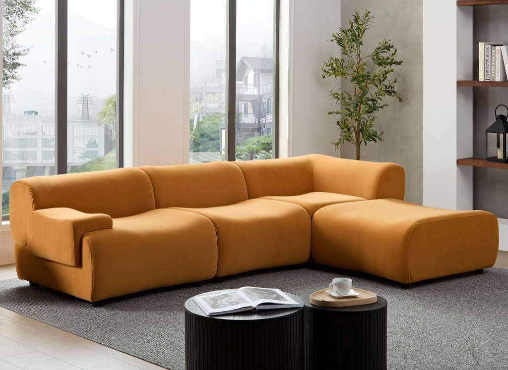Bamboo Like Sectional Sofa