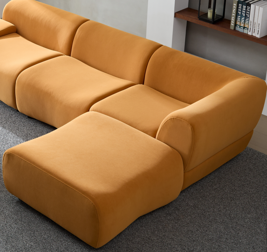 Bamboo Like Sectional Sofa