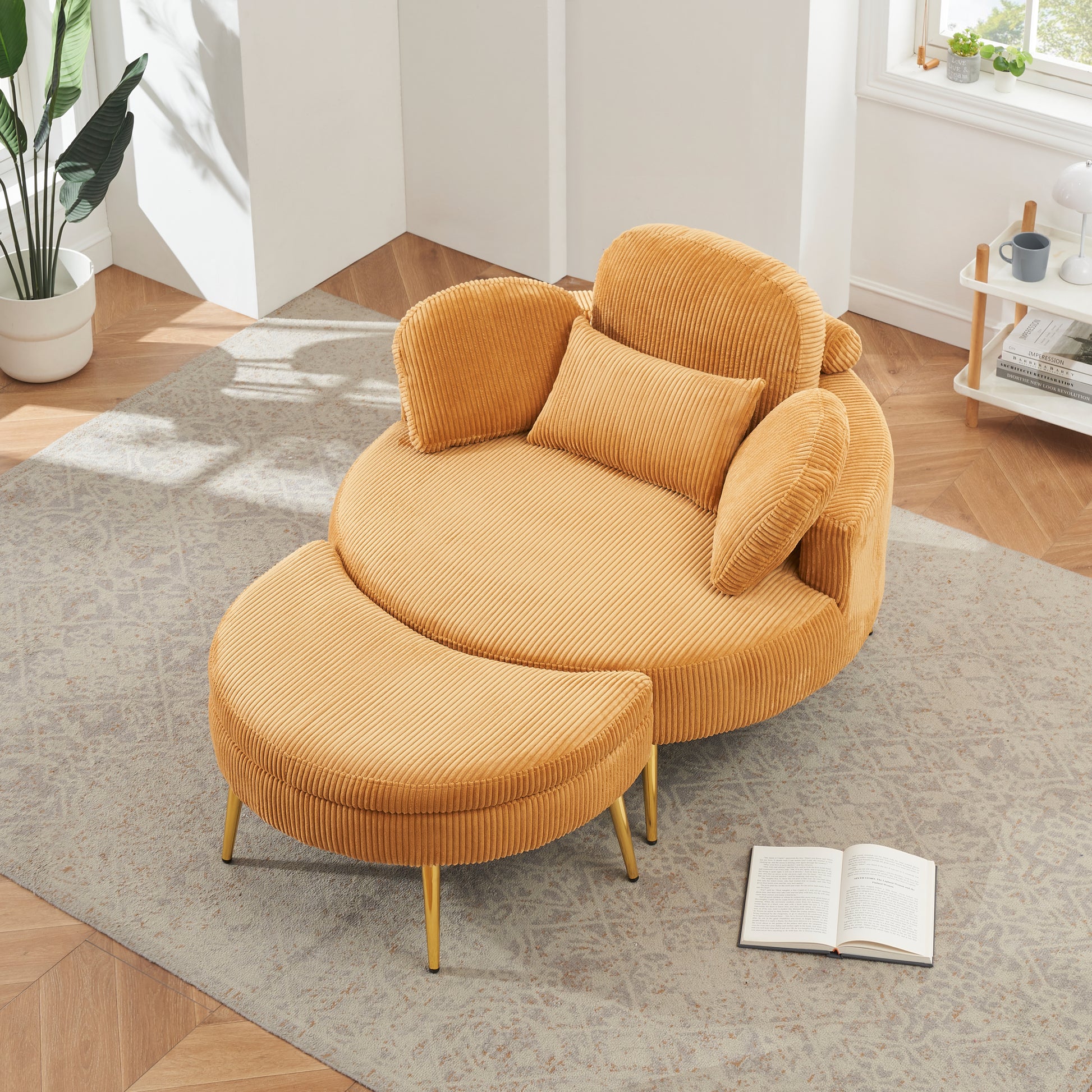 Small sofa with small end table