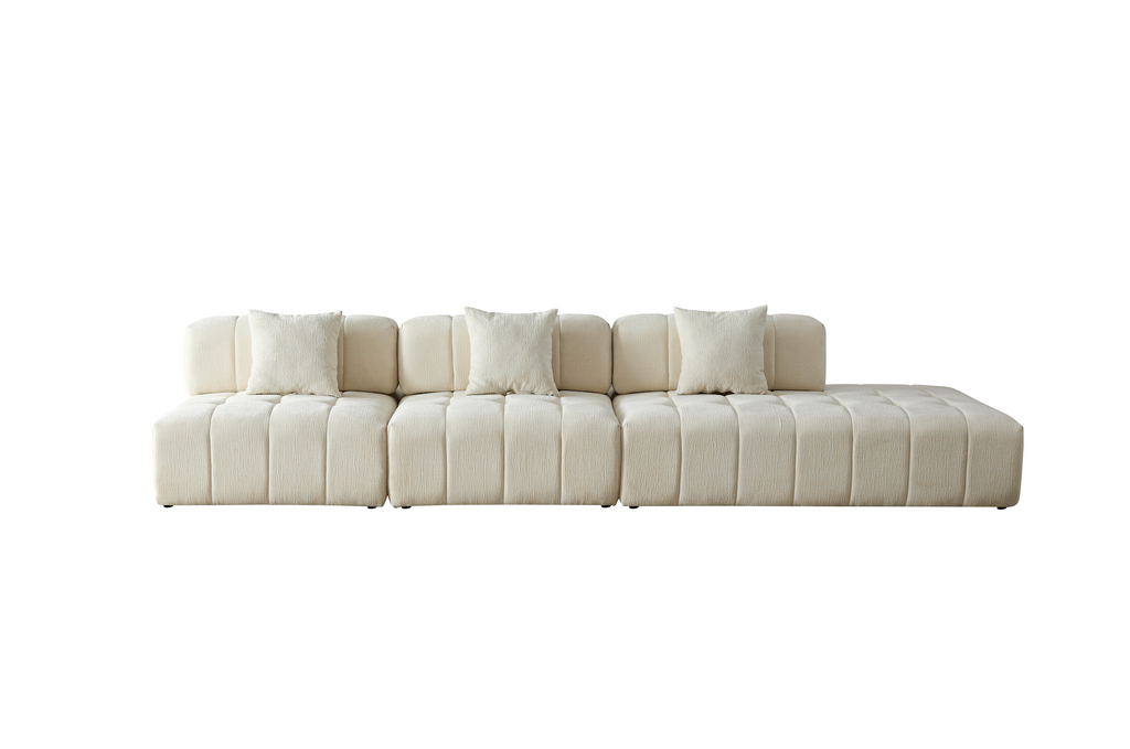 Modern Piano Key White Sofa