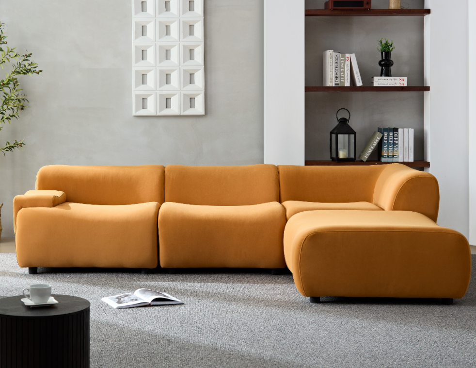 Bamboo Like Sectional Sofa